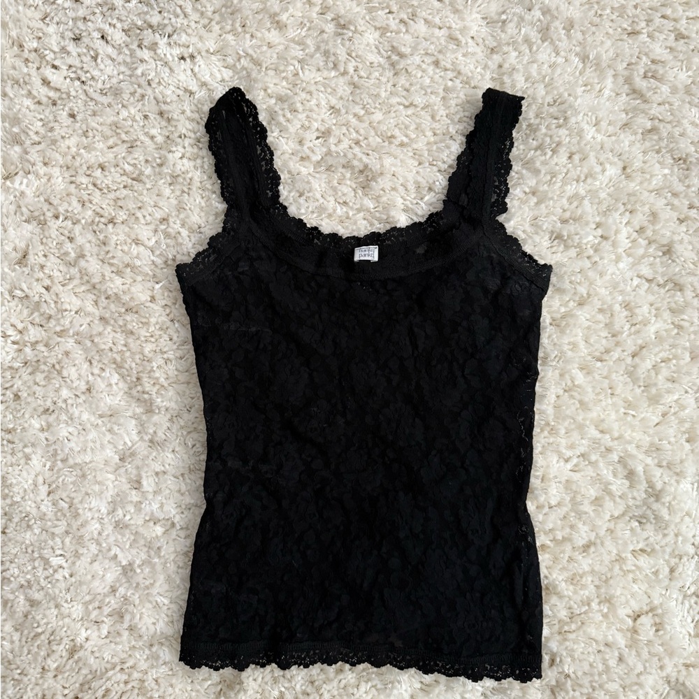 Hanky Panky Black Lace Tank Top